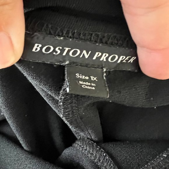 Boston Proper Black Straight Leg Pants - Picture 2 of 7